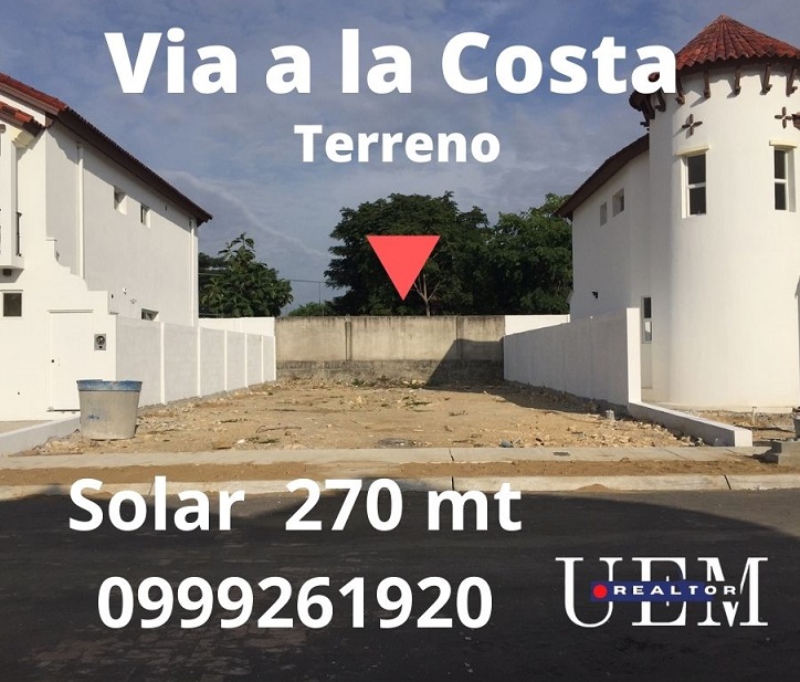 Vendo terreno 270 m2, solo interesados. Informe: 0999-261920.